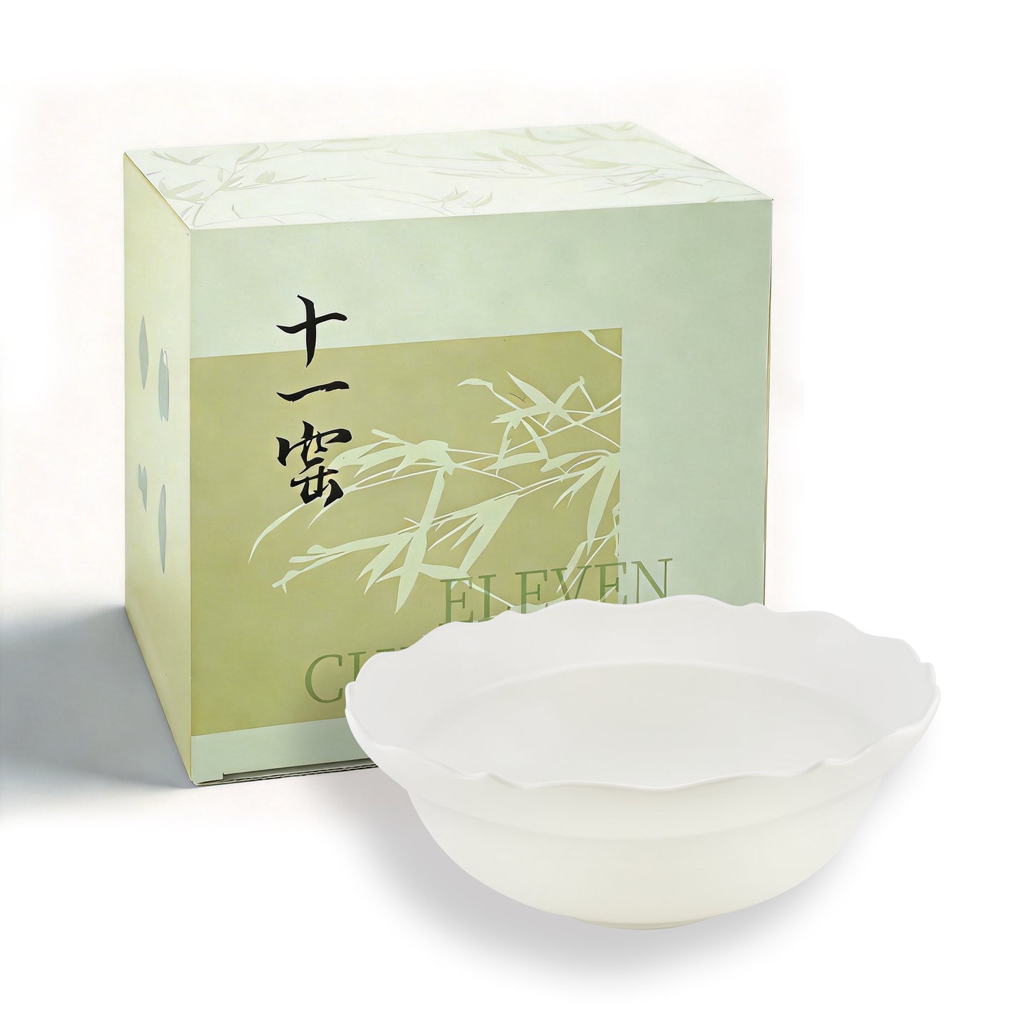 Song-Style Petal-Rim White 24cm Soup Bowl