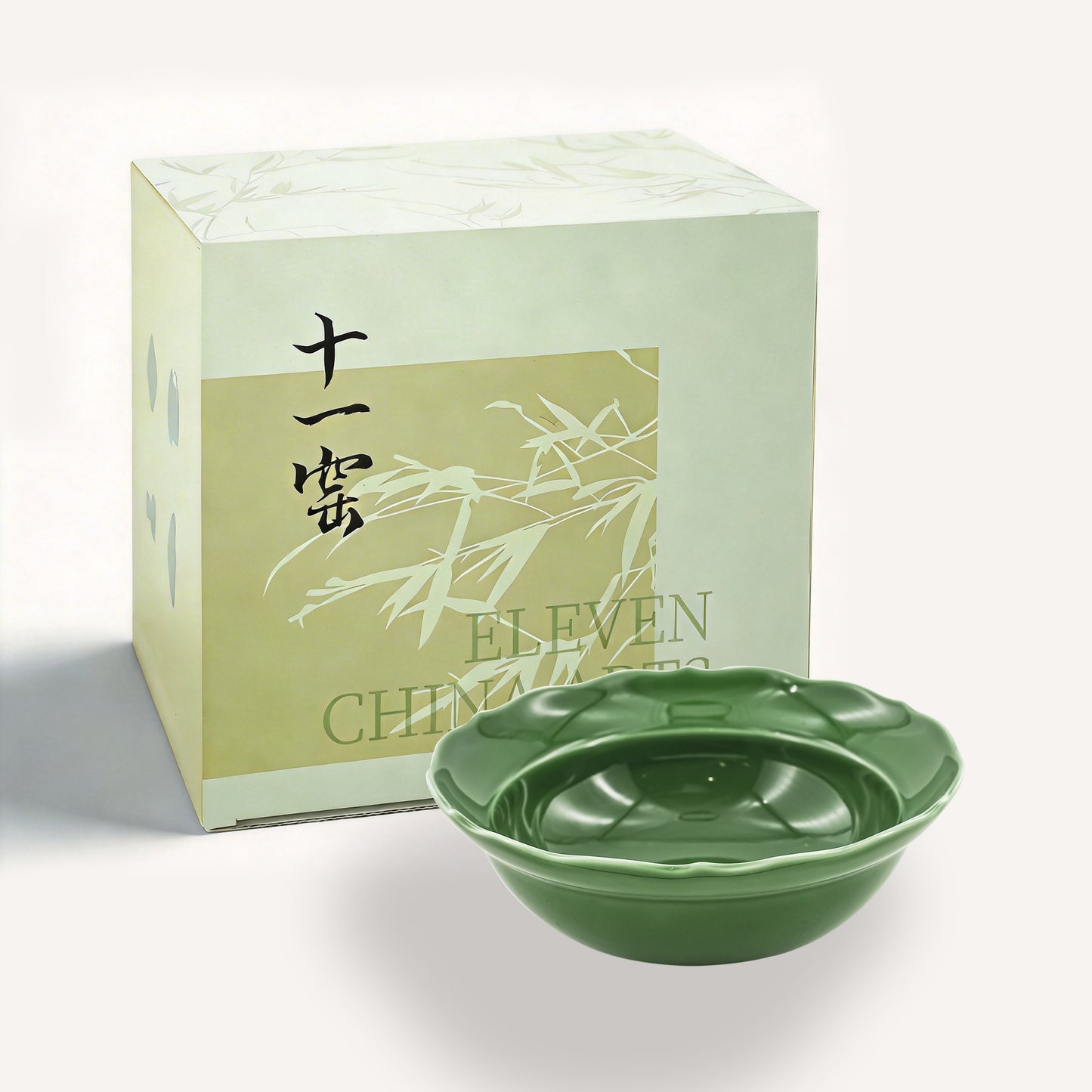 Song-Style Petal-Rim Bright Green 15cm Small Bowl
