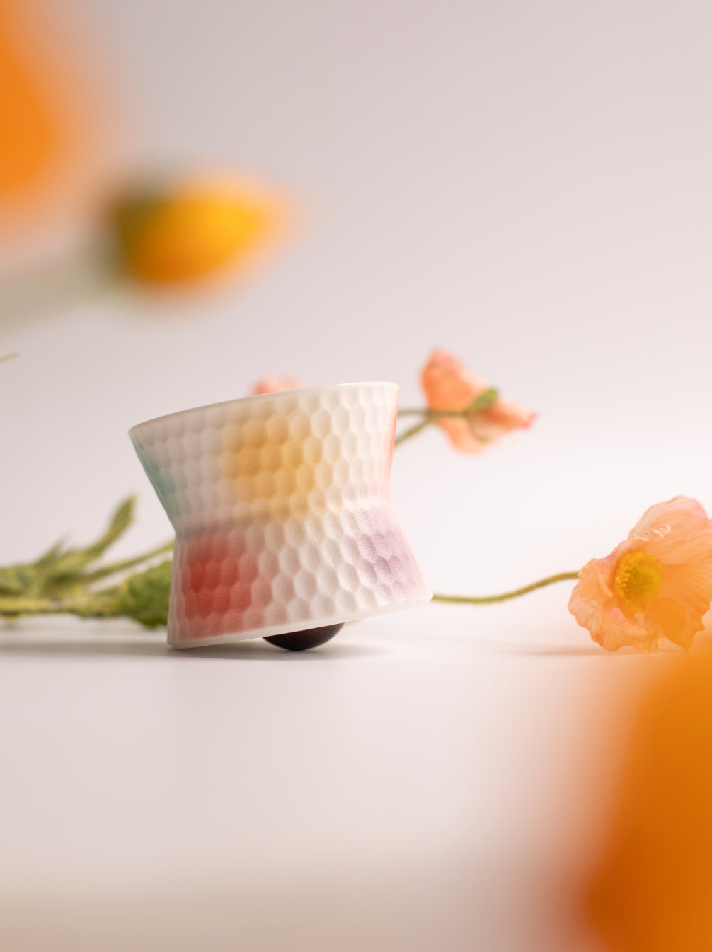 Peach Blossom Glaze Whisky Cup