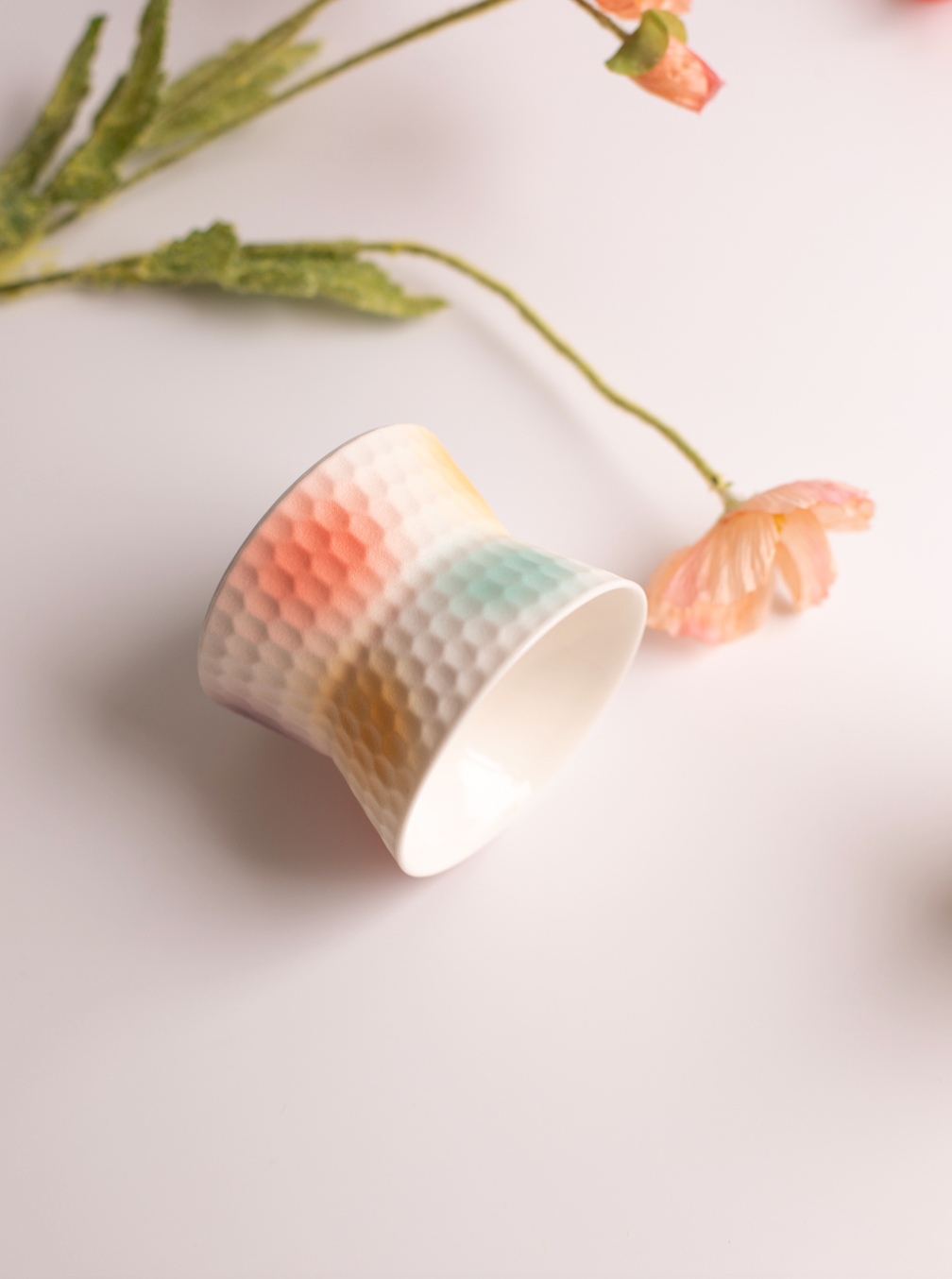 Peach Blossom Glaze Whisky Cup