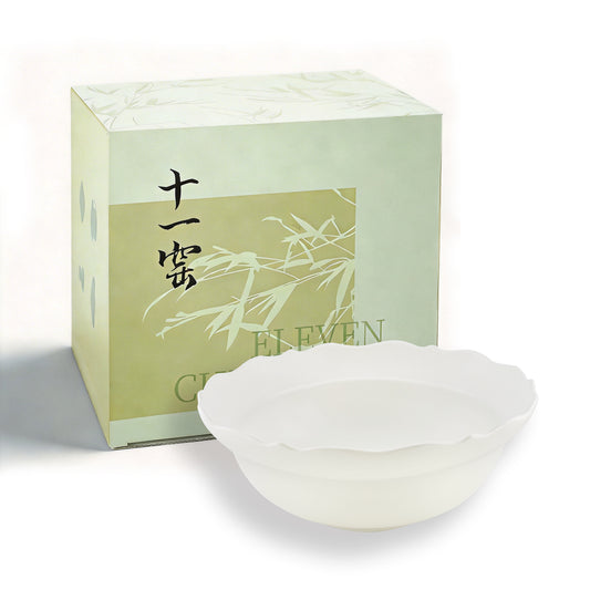 Song-Style Petal-Rim White 24cm Soup Bowl