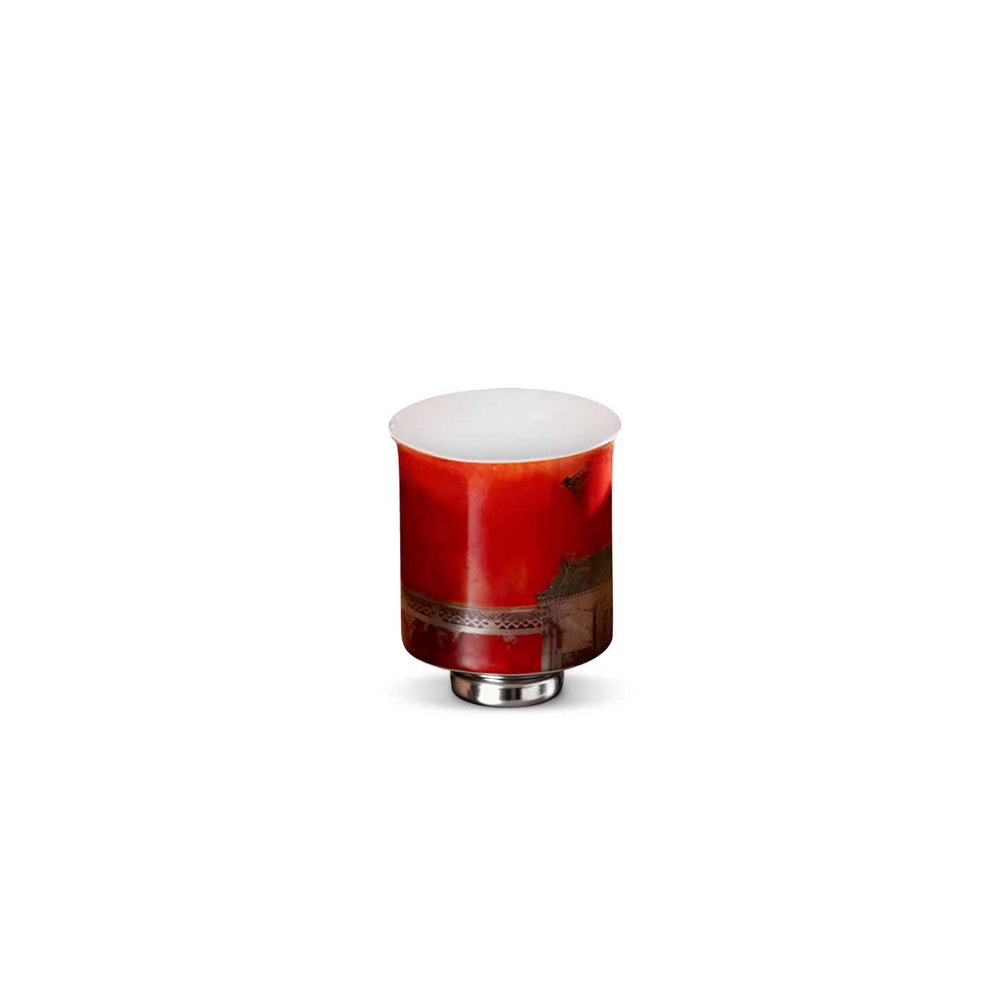 Red Wall Holding Cup