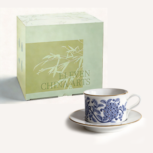 Eleven China Arts Chinese Tea Cup & Saucer