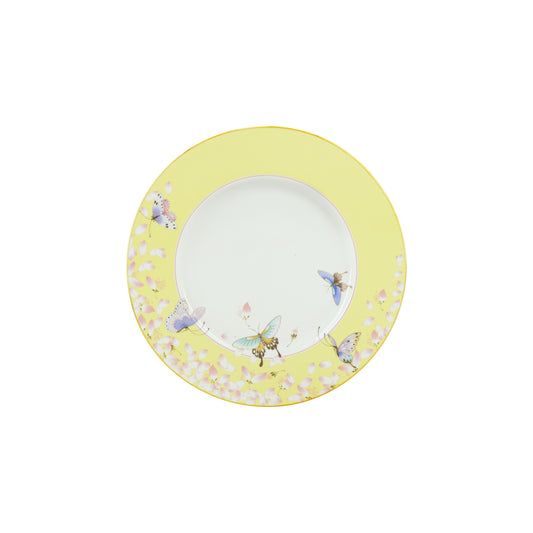 Butterflies Among Flowers 20cm Plate  -Yellow