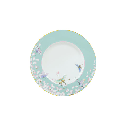 Butterflies Among Flowers 20cm Plate - Green