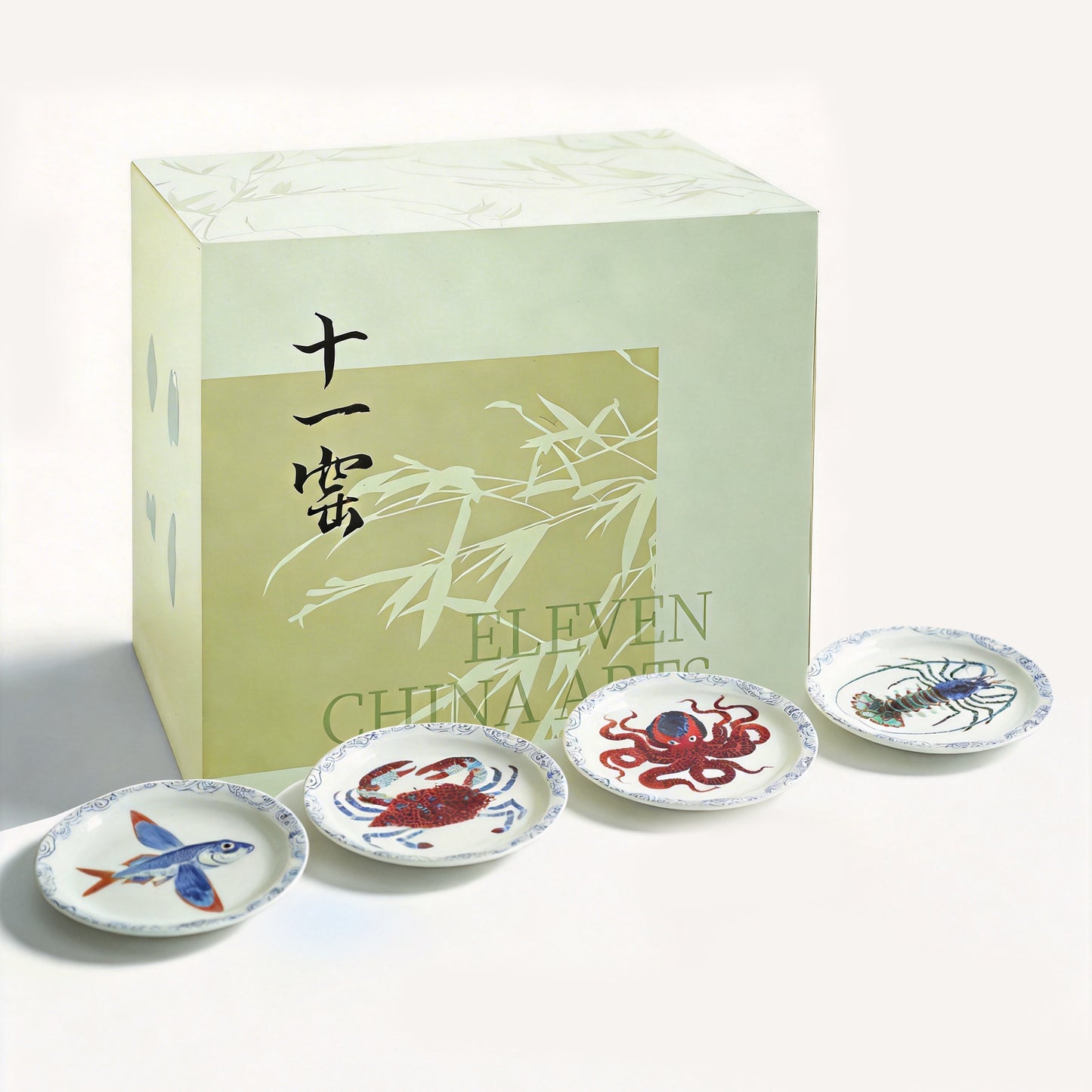 Eleven China Arts Chinese Sweet Plate Set of 4