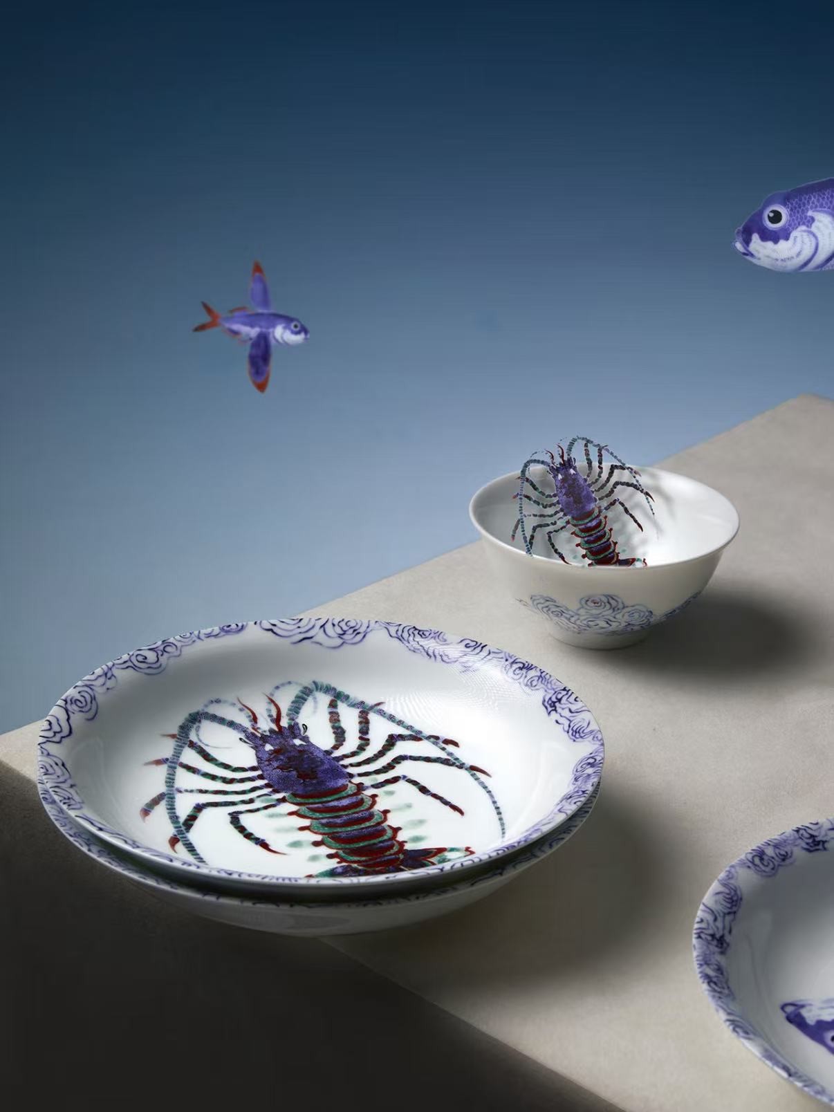 Eleven China Arts Chinese Sweet Plate Set of 4