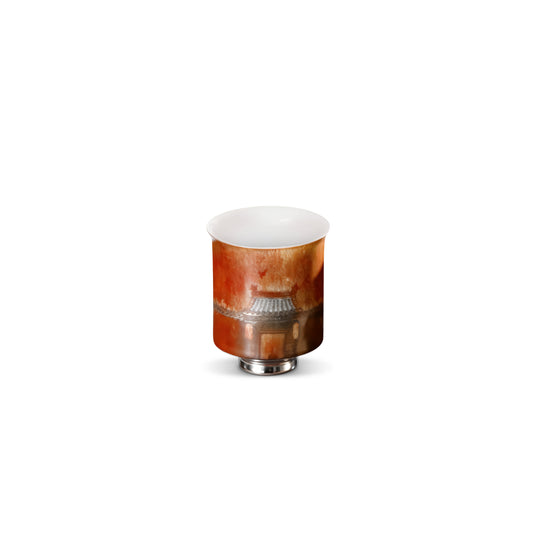 Blue Glazed Tile Holding Cup